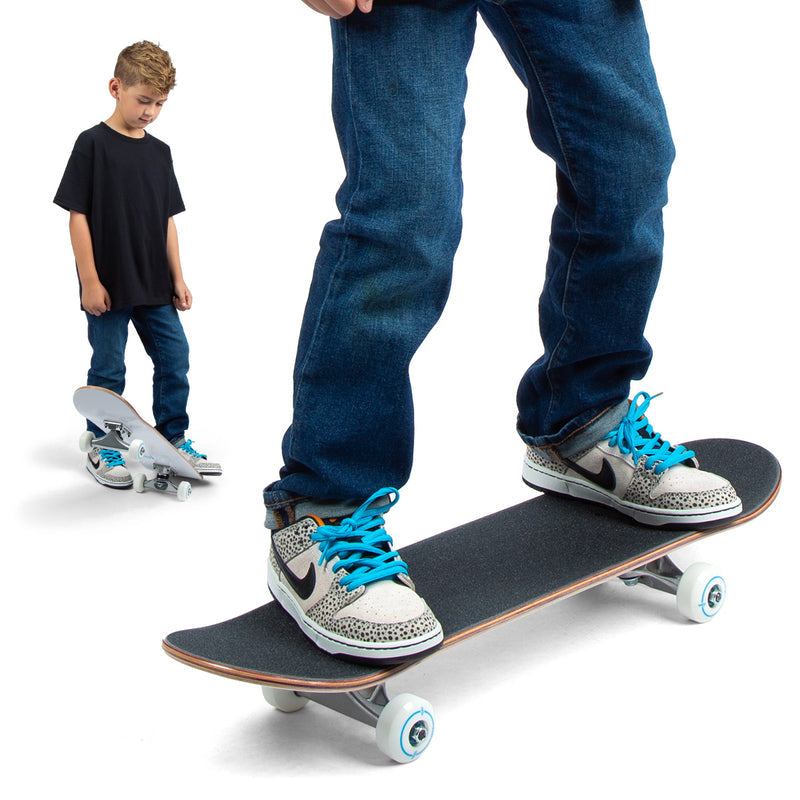 CCS Leopard Embossed Mini Skateboard Complete - Brown