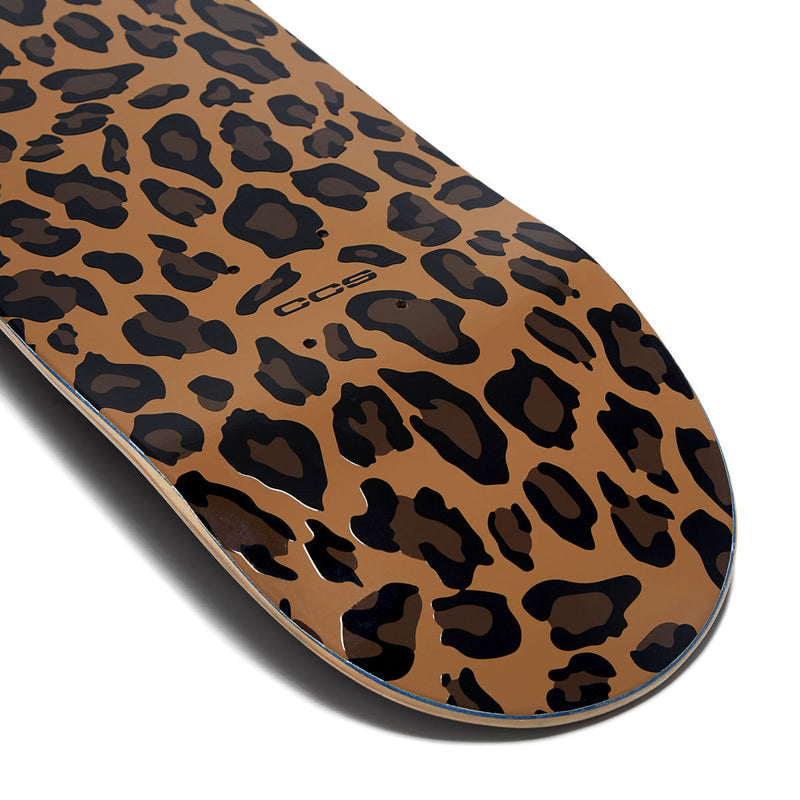 CCS Leopard Embossed Mini Skateboard Complete - Brown