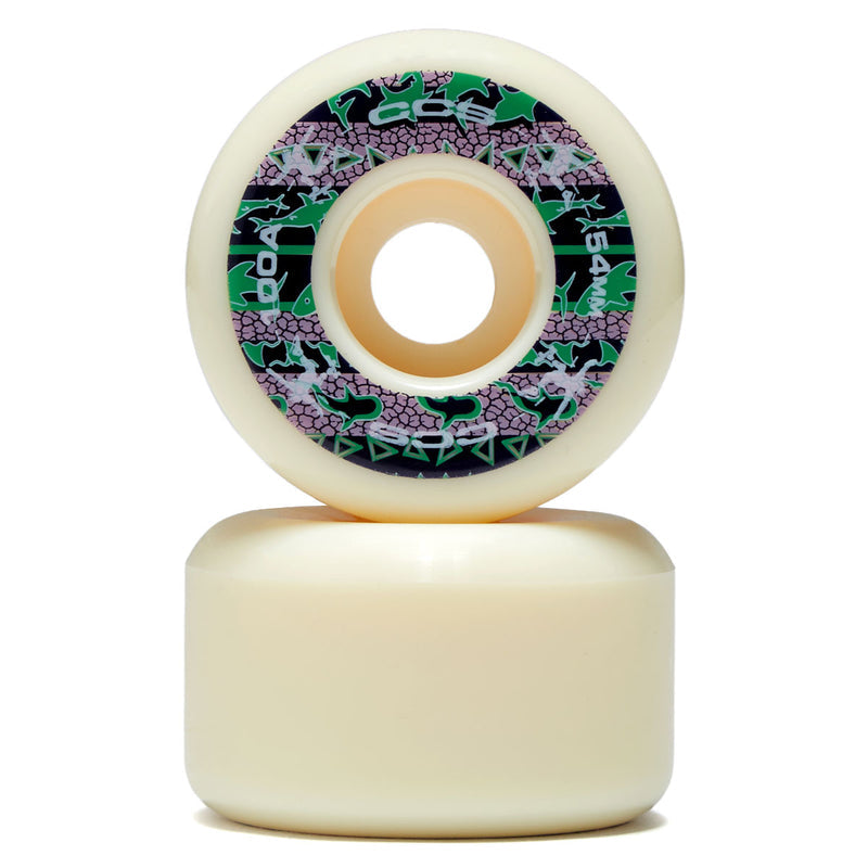 CCS Wide 100a Skateboard Wheels - White - 54mm