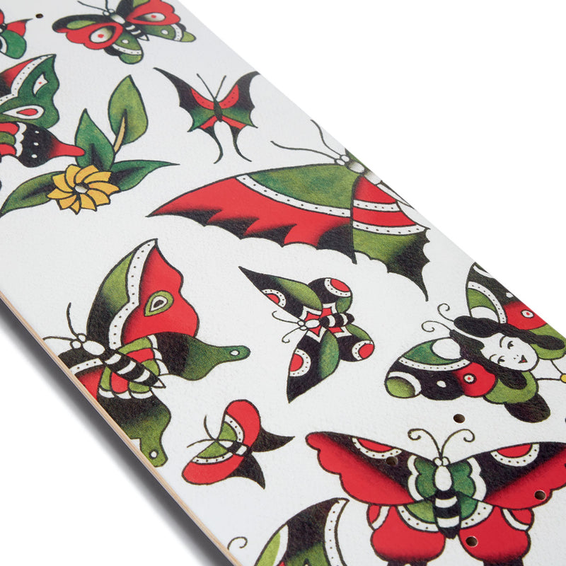CCS x Tyler Quigley Flash Butterflies Skateboard Complete - White