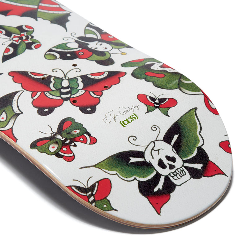 CCS x Tyler Quigley Flash Butterflies Skateboard Deck - White