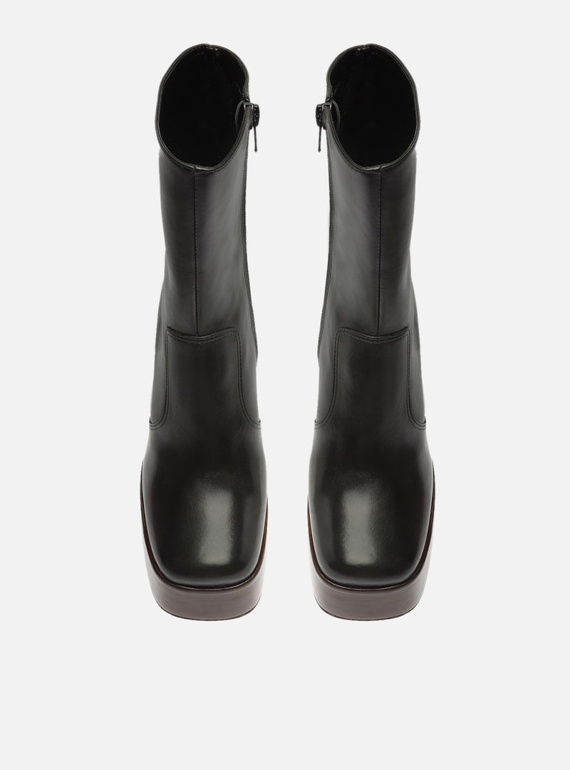 Chloe Leather Block Boot Booties FALL 23