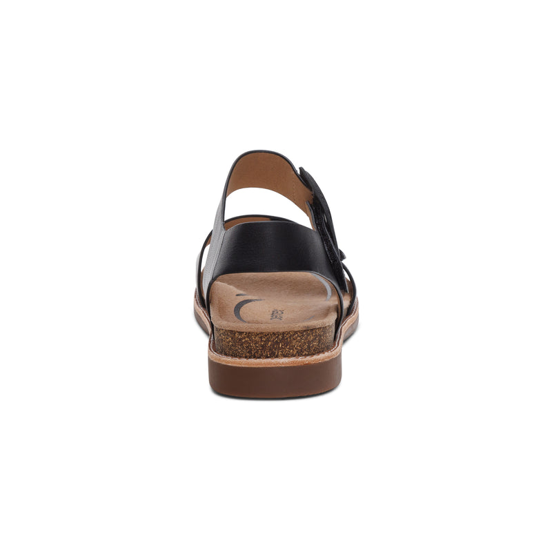 Claire Quarter Strap Sandal #color_black