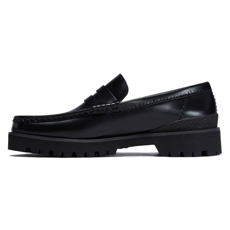 Clarks Yukoner Penny Shoes - Black Leather