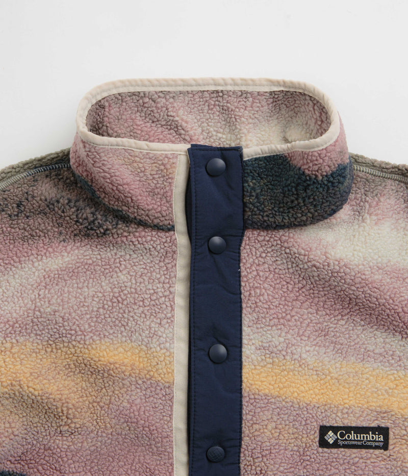 Columbia Helvetia II Printed Half Snap Fleece in Collegiate Navy Dolomites