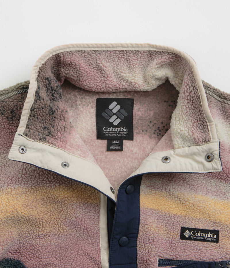 Columbia Helvetia II Printed Half Snap Fleece in Collegiate Navy Dolomites