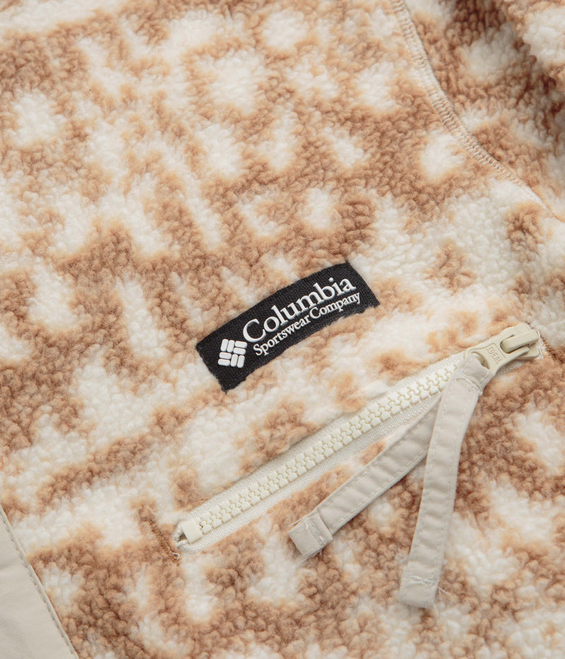 Columbia Helvetia II Printed Hoodie in Camel Brown Stippled Stripe