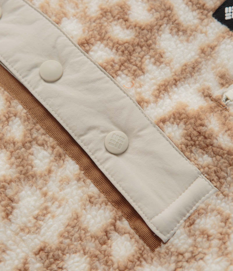 Columbia Helvetia II Printed Hoodie in Camel Brown Stippled Stripe