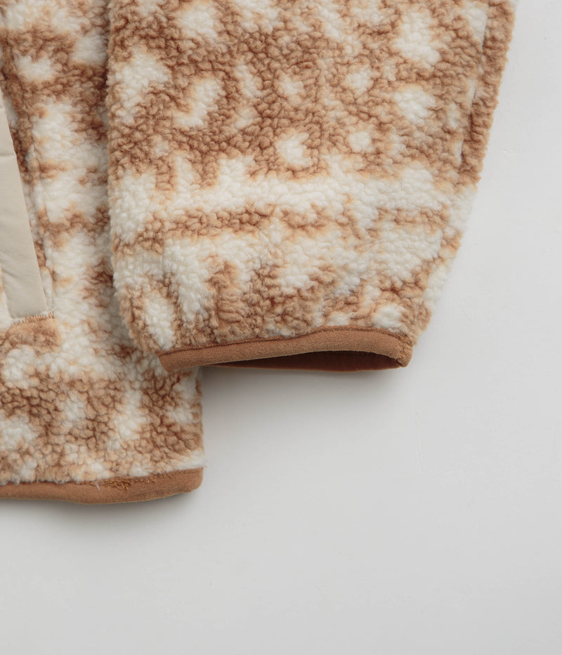 Columbia Helvetia II Printed Hoodie in Camel Brown Stippled Stripe