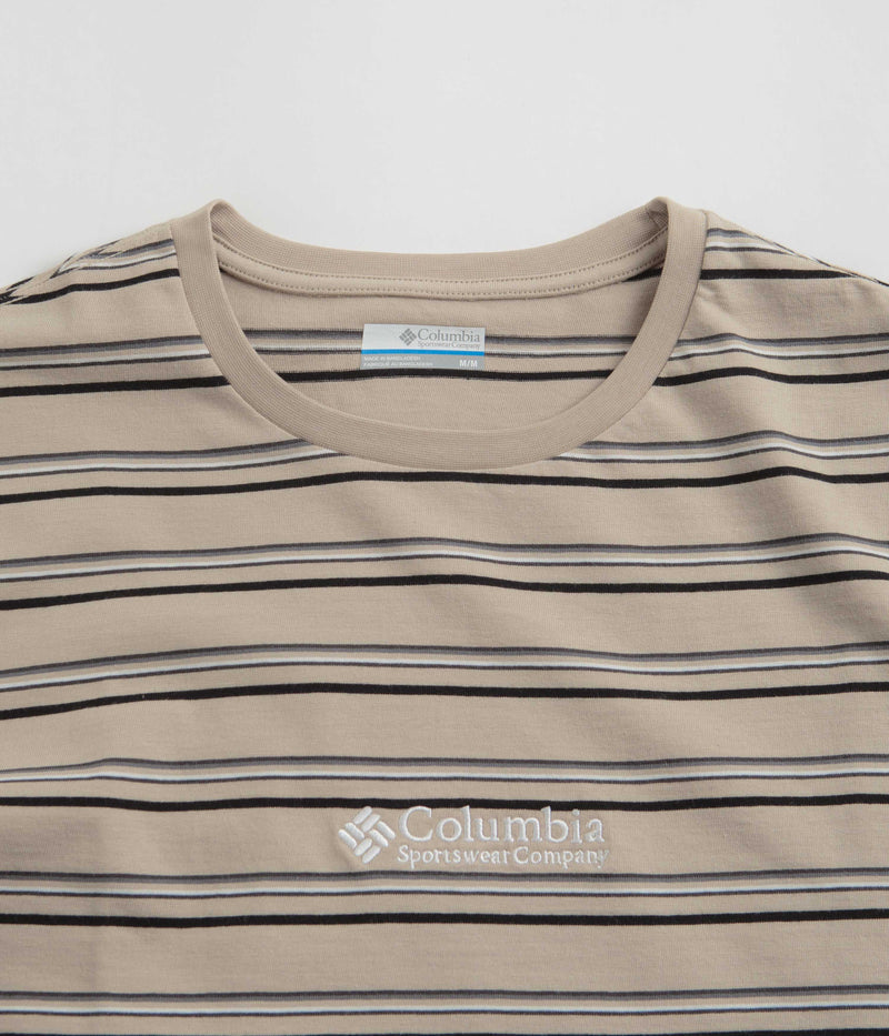 Columbia Somer Slope Striped T-Shirt in Ancient Fossil