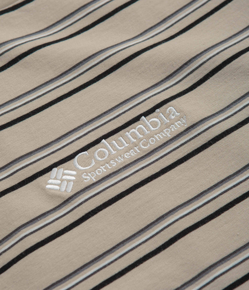 Columbia Somer Slope Striped T-Shirt in Ancient Fossil