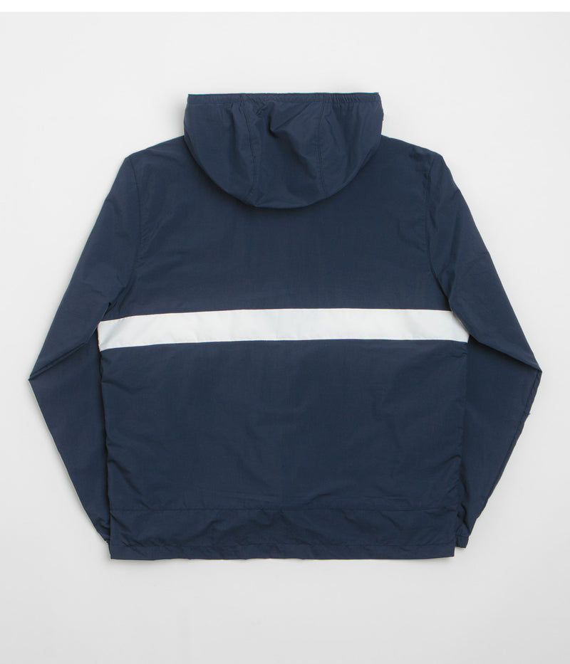 Columbia Spire Valley Hooded Windbreaker Jacket in Collegiate Navy and White