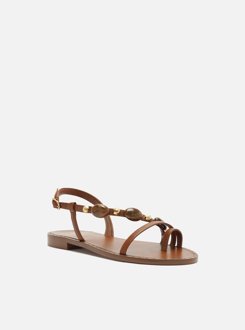 Diana Leather Flat Sandal Flats U/26