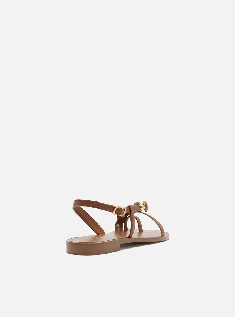 Diana Leather Flat Sandal Flats U/26