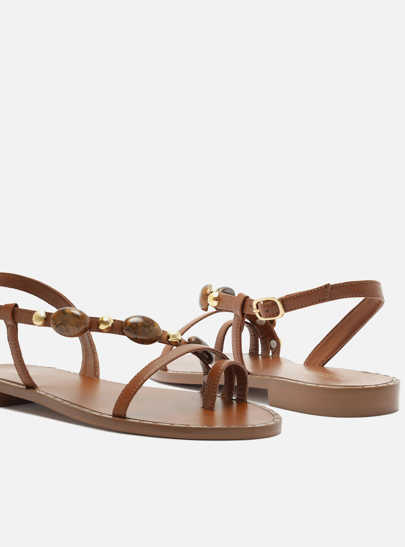 Diana Leather Flat Sandal Flats U/26