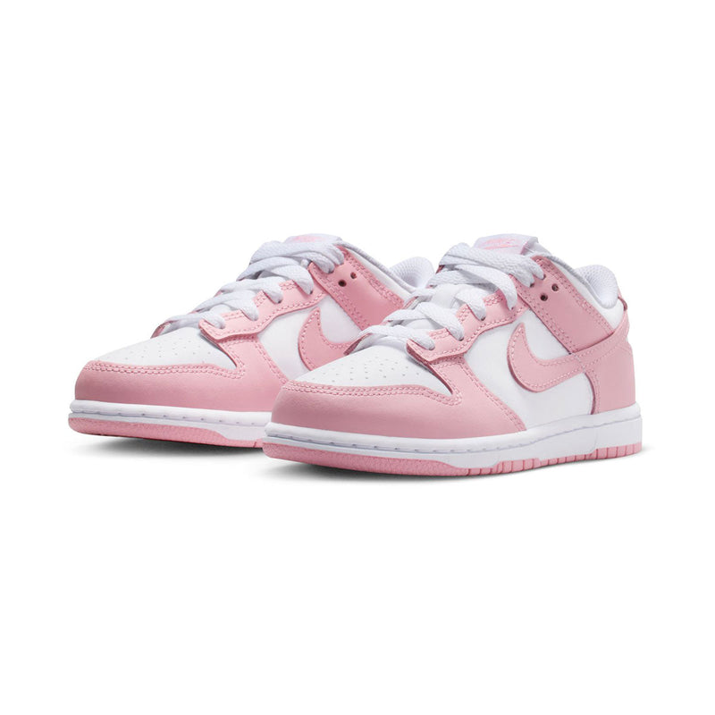 Dunk Low 'White Medium Soft Pink' Little Kids' Shoes