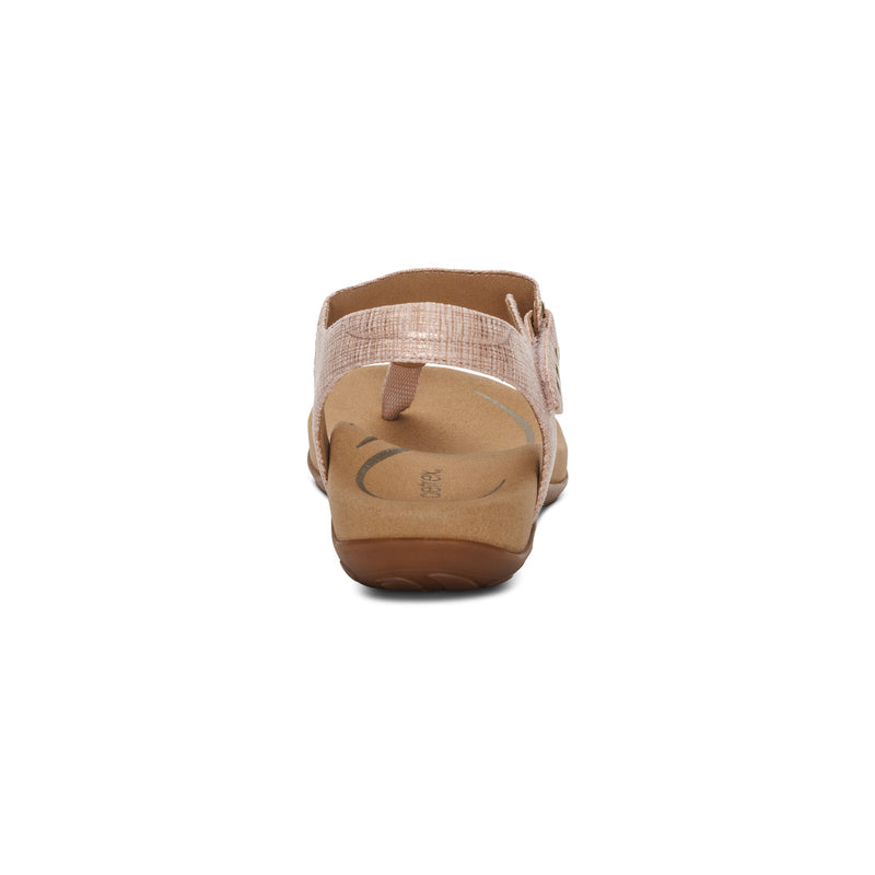 Ellie Adjustable Quarter Strap Thong Sandal #color_blush
