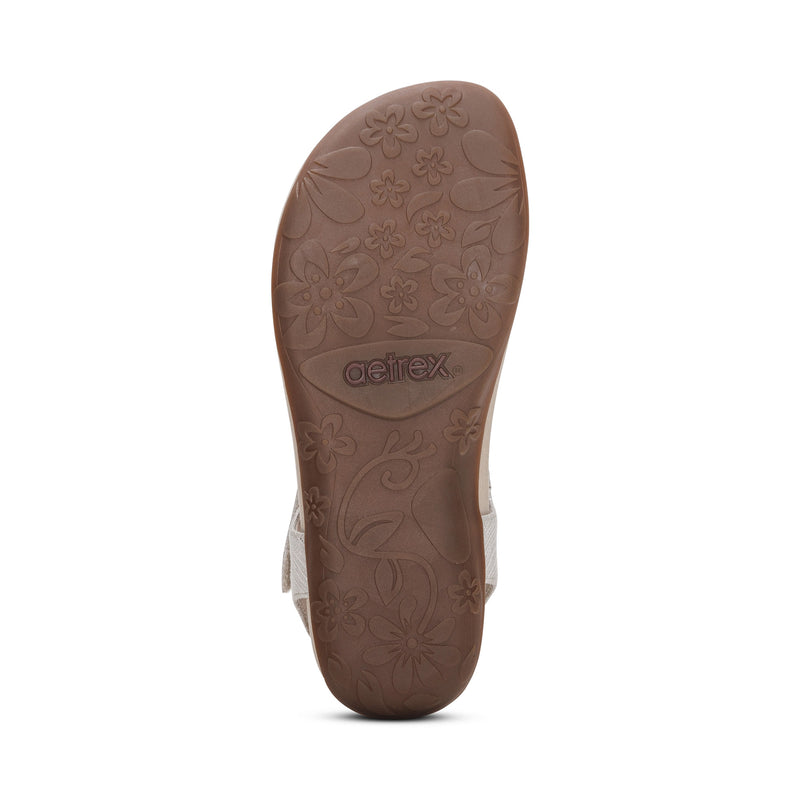 Ellie Adjustable Quarter Strap Thong Sandal #color_grey