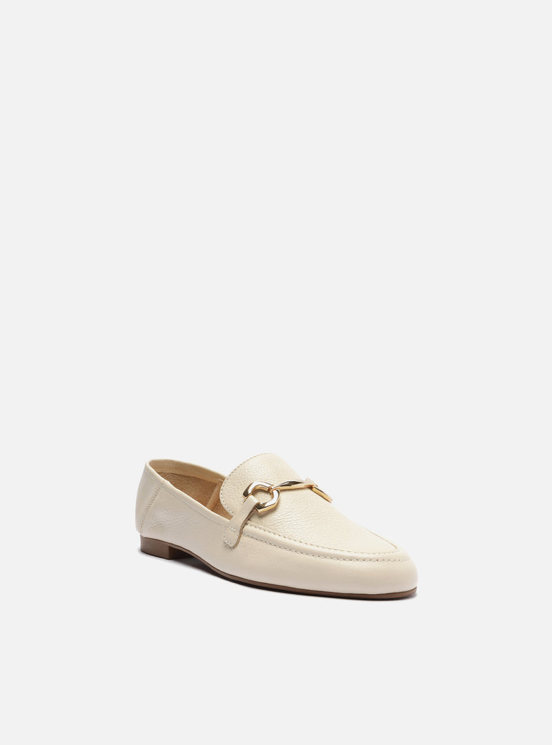 Emma White Leather Loafer Loafers ESSENTIAL