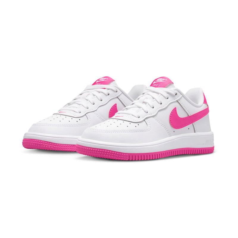 Force 1 Low 'White Laser Fuchsia' Little Kids' Shoes