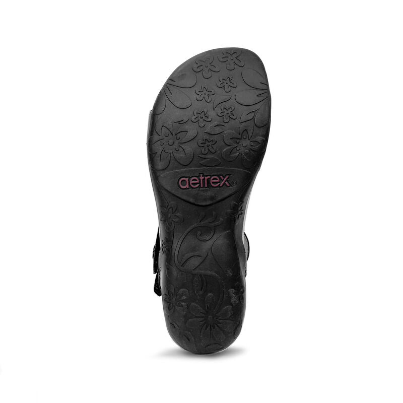 Gabby Adjustable Quarter Strap Sandal #color_black