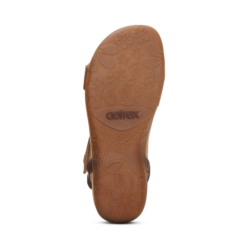 Gabby Adjustable Quarter Strap Sandal #color_cognac-multi