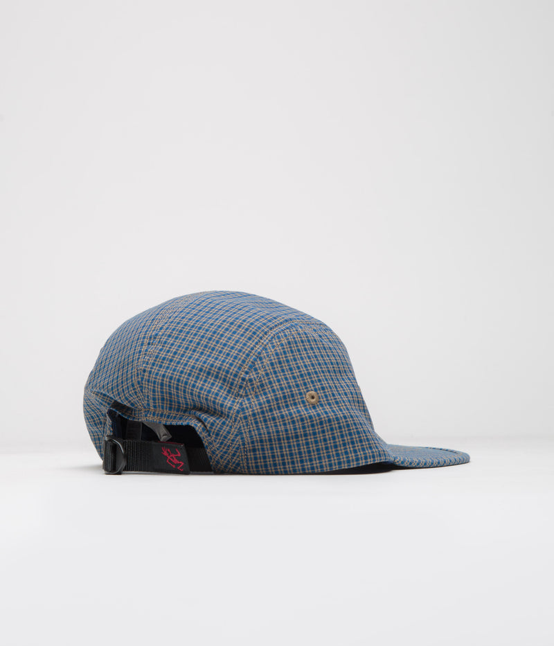 Gramicci Checkered Long Bill Cap in Sierra Check Navy