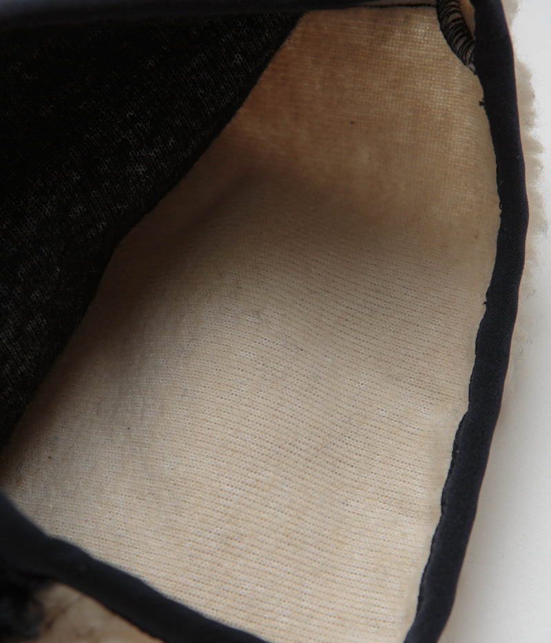 Gramicci Checkered Sherpa Pants in Natural and Navy Check