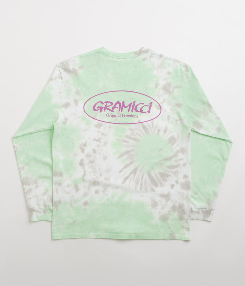 Gramicci Oval Long Sleeve T-Shirt in Green Tie Dye