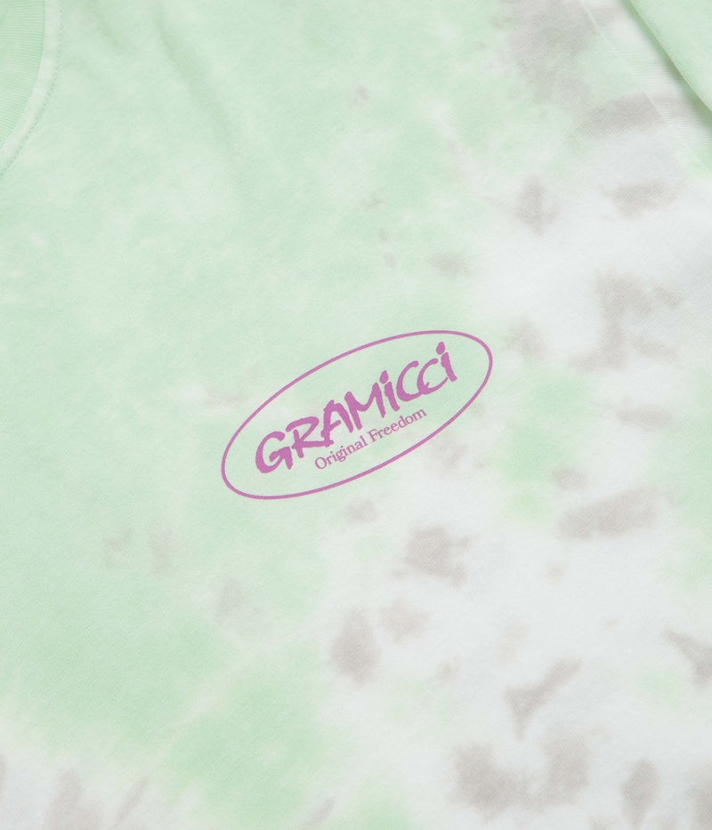 Gramicci Oval Long Sleeve T-Shirt in Green Tie Dye