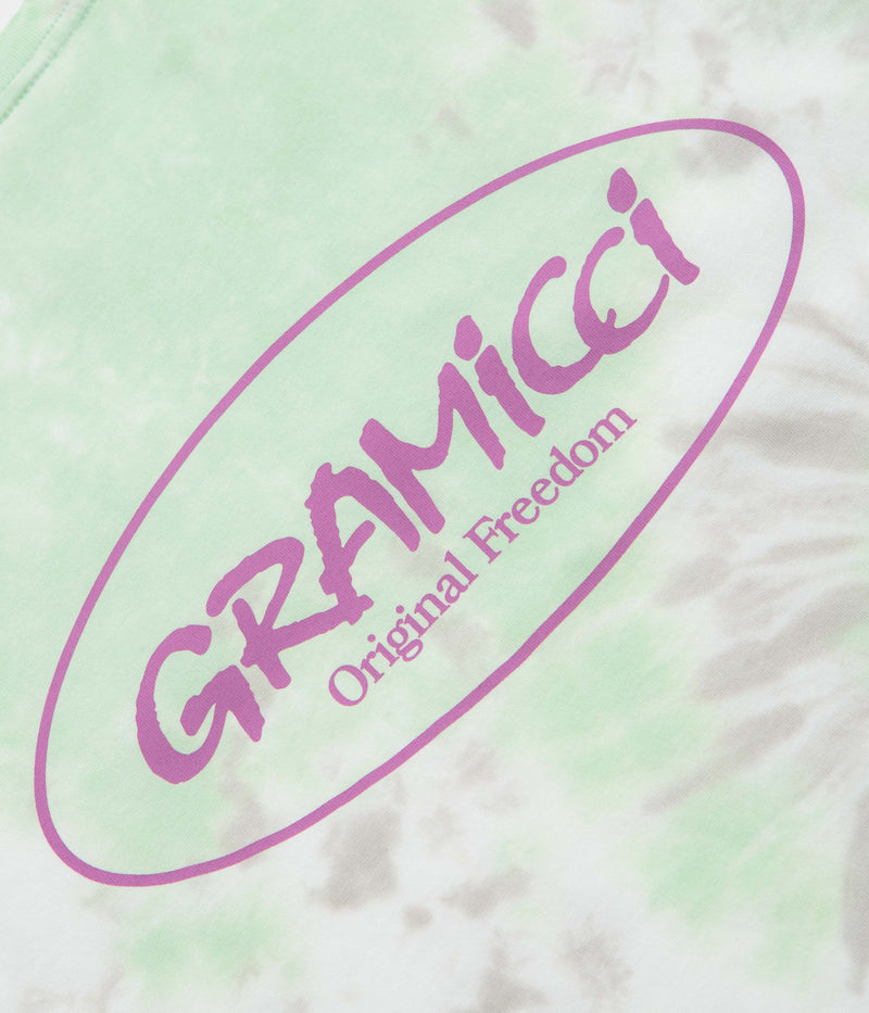 Gramicci Oval Long Sleeve T-Shirt in Green Tie Dye