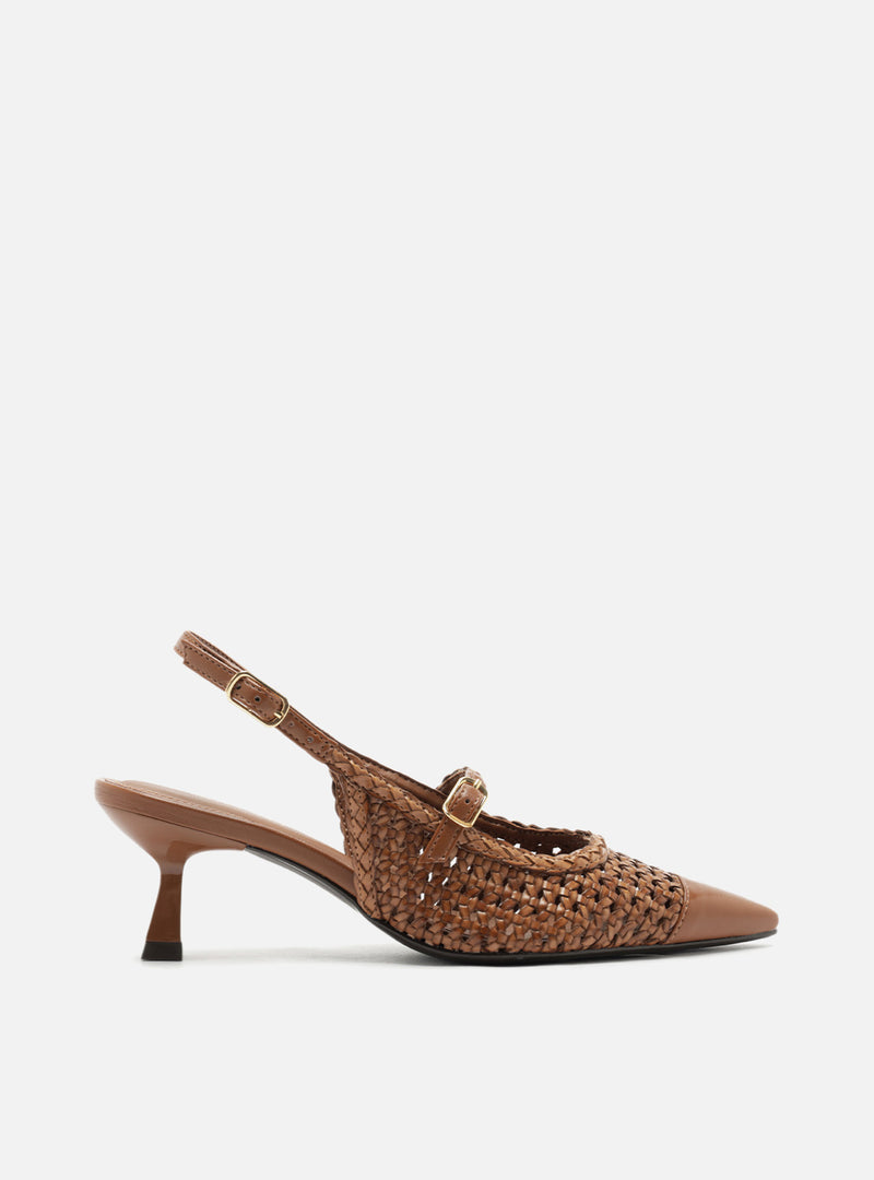 Hazel Mid Stiletto Leather Pump Pumps S/26