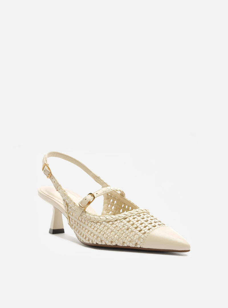 Hazel Mid Stiletto Leather Pump Pumps S/26
