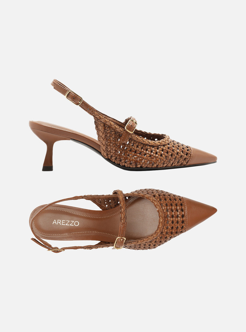 Hazel Mid Stiletto Leather Pump Pumps S/26