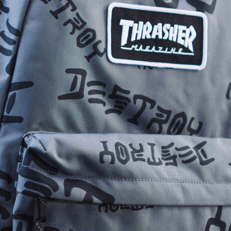 Herschel Supply x Thrasher Classic XL Nylon Backpack - Asphalt/Black Destroy