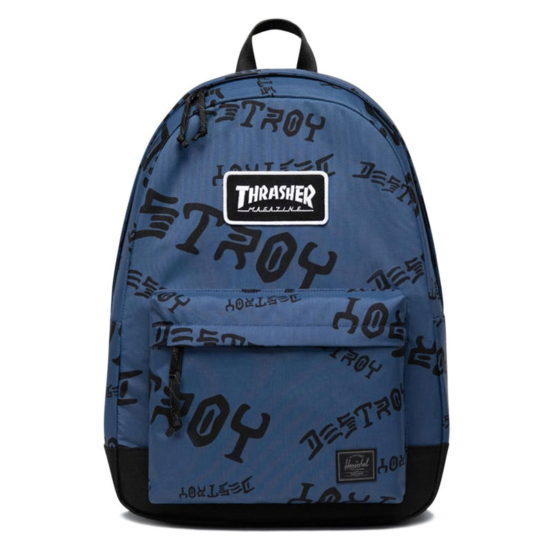 Herschel Supply x Thrasher Classic XL Nylon Backpack - Oceana/Dark Navy Destroy