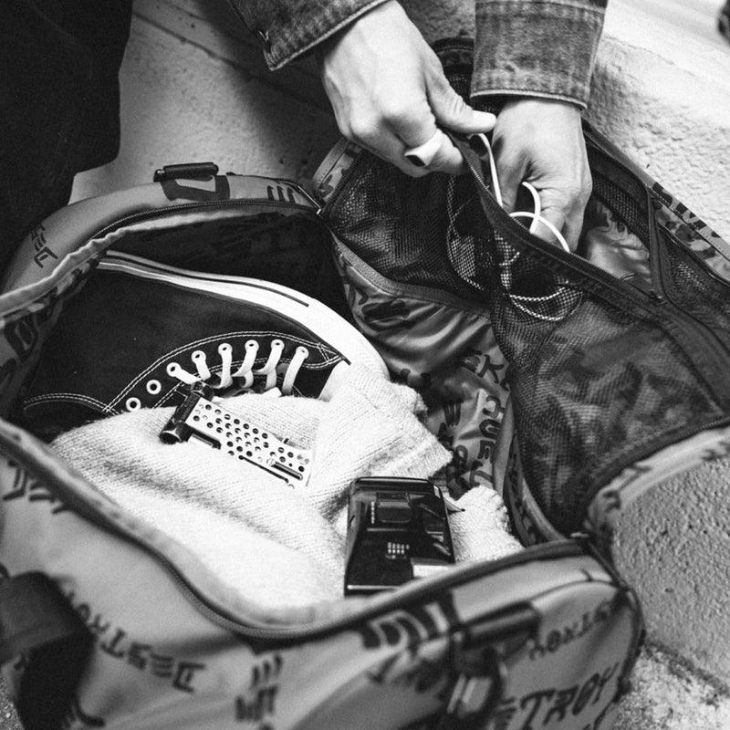 Herschel Supply x Thrasher Heritage Skate Duffle Bag - Oceana/Dark Navy Destroy