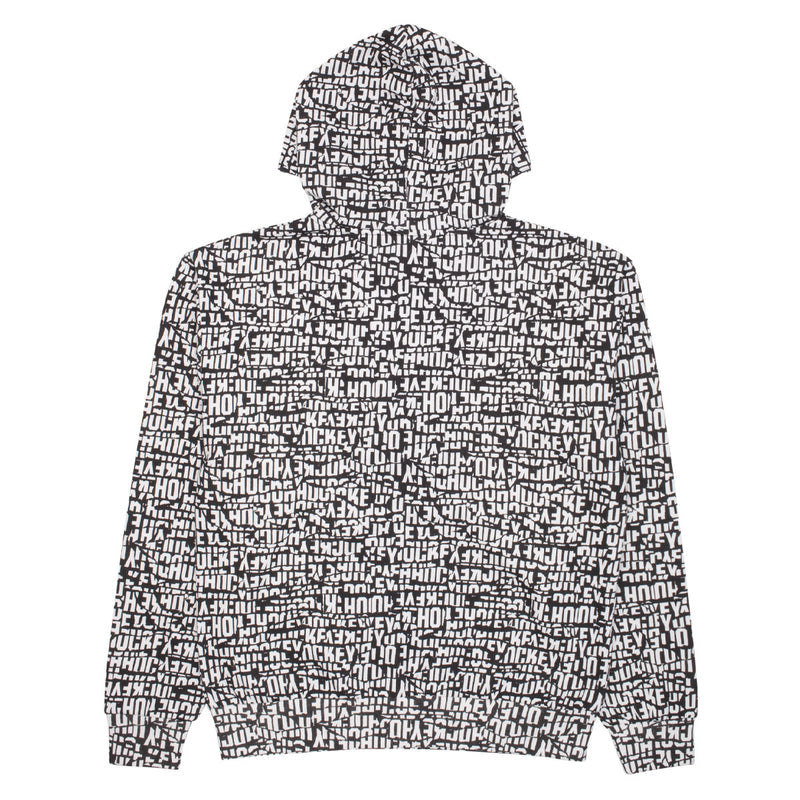 Hockey Torn Zip Hoodie - Black