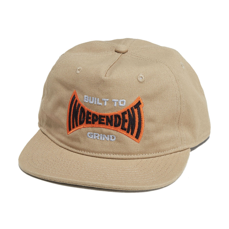 Independent Built To Grind Span Snapback Hat - Khaki
