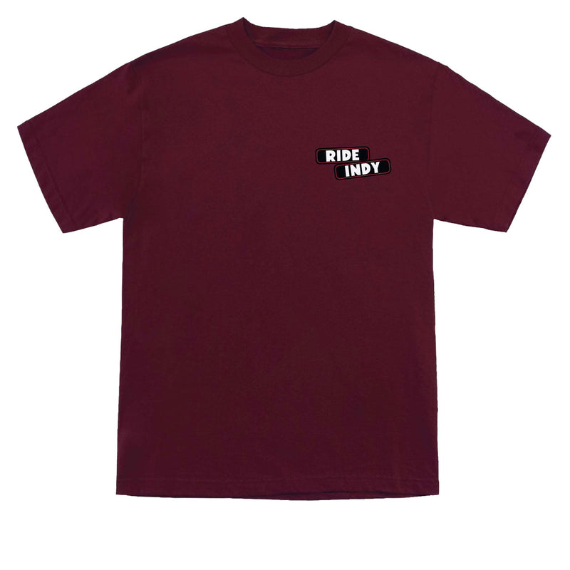 Independent Sticker Slap T-Shirt - Maroon