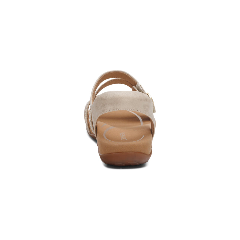 Jess Adjustable Quarter Strap Sandal #color_champagne-sparkle
