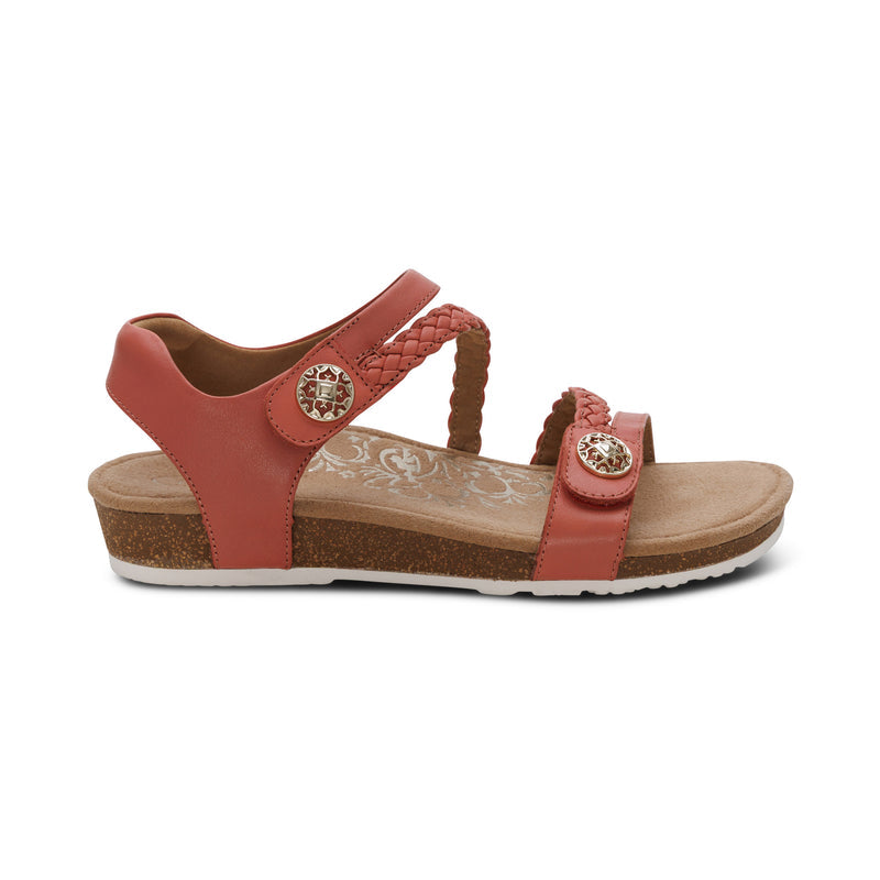 Jillian Braided Quarter Strap Sandal #color_antique rose