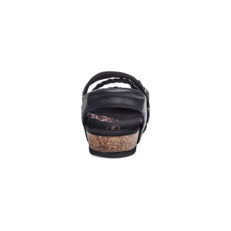 Jillian Braided Quarter Strap Sandal #color_black