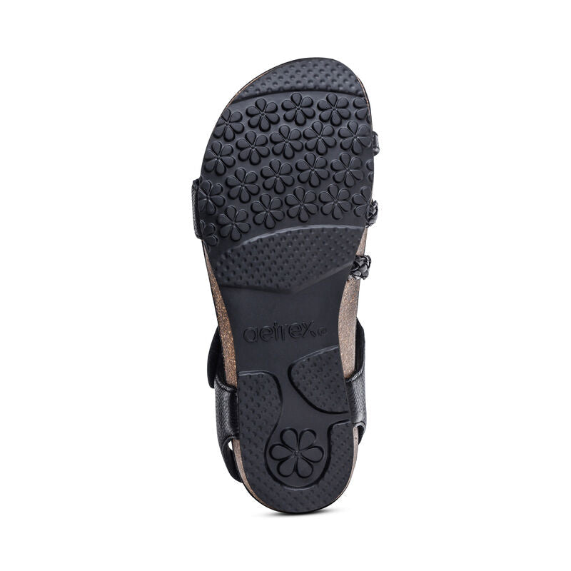 Jillian Braided Quarter Strap Sandal #color_black