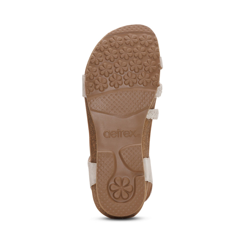 Jillian Braided Quarter Strap Sandal #color_champagne