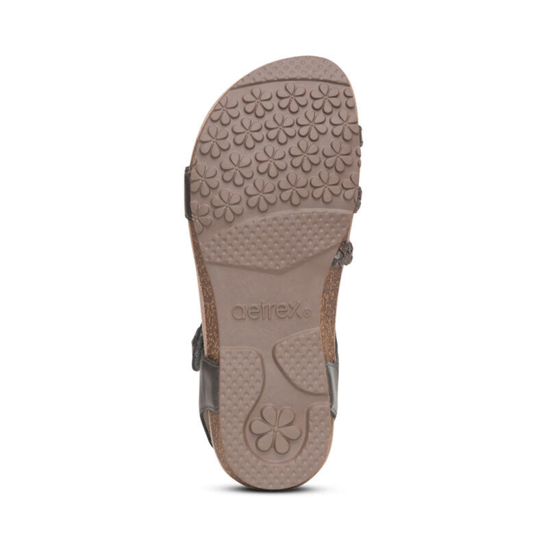 Jillian Braided Quarter Strap Sandal #color_gunmetal