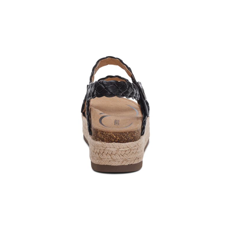 Julia Arch Support Platform Sandal #color_black