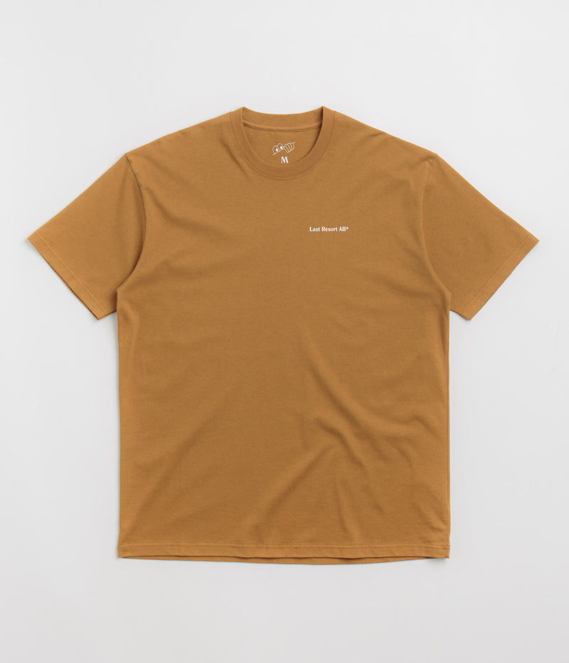Last Resort AB Atlas Monogram T-Shirt in Golden Brown and White
