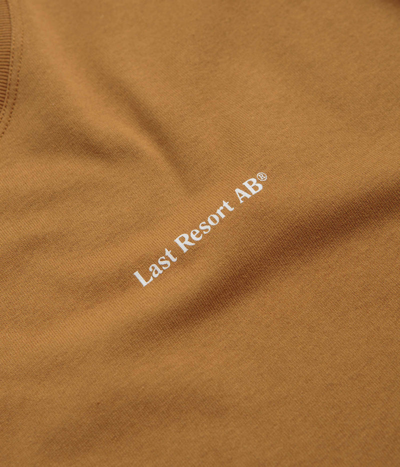 Last Resort AB Atlas Monogram T-Shirt in Golden Brown and White