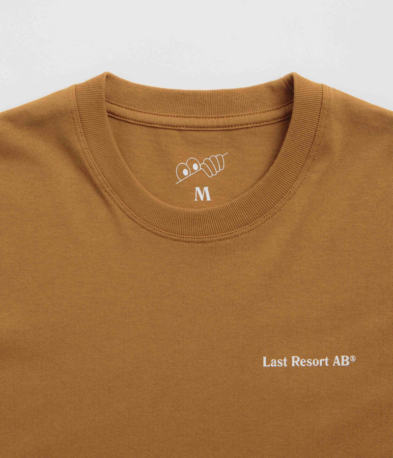 Last Resort AB Atlas Monogram T-Shirt in Golden Brown and White
